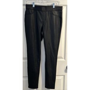 No Boundaries Pants Womens Black Faux Leather‎ Pull On Leggings Size M (7-9)
